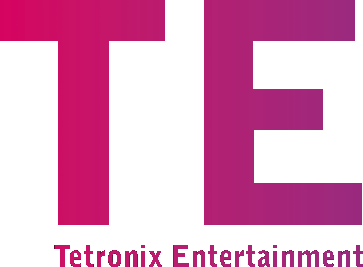 Tetronix Entertainment logo — Tetronix / TE studio mark for jbg0801